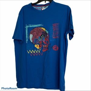 NWT Robert Graham Everglades Blue Skull T-Shirt